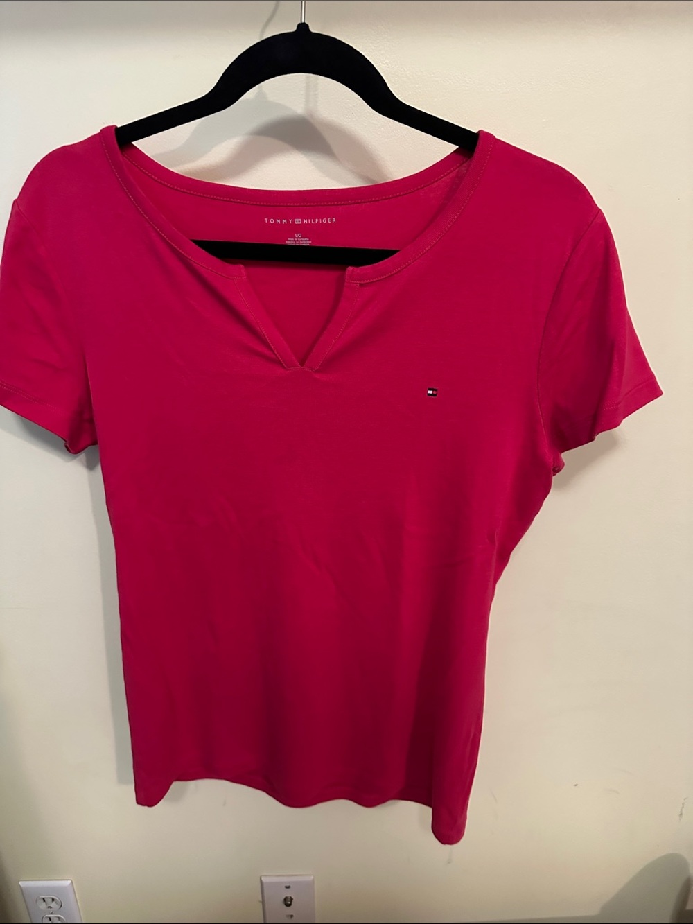 Tommy Hilfiger Splitneck Tee L